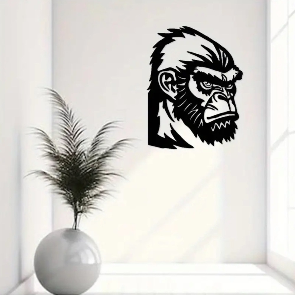 Black Gorilla Wall Art Decor